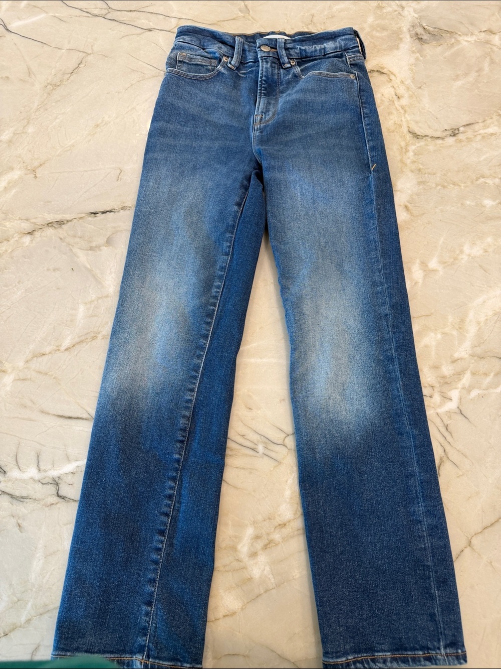 Good American Blue Straight-Leg Women's Jeans
